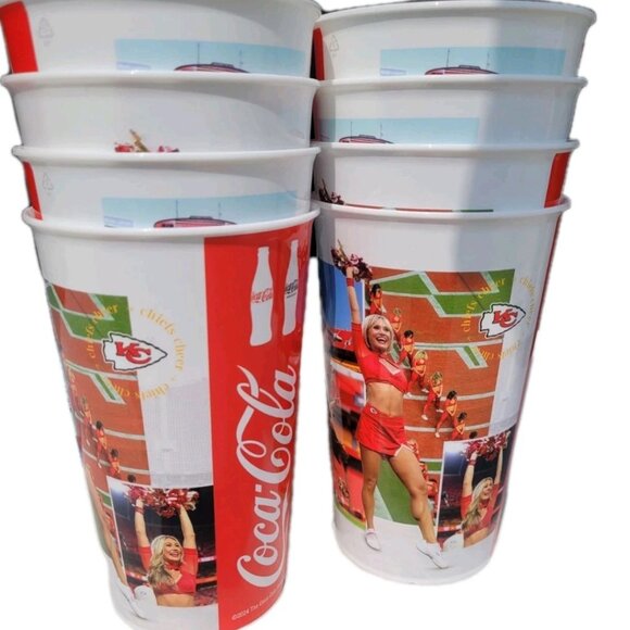 Cheerleader Cups Kansas City Chiefs Cup Set Of 8 cups - Picture 1 of 1